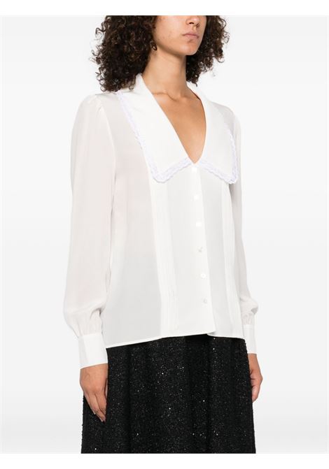 White lace-trimmed collared blouse Alessandra Rich - women ALESSANDRA RICH | FABX4094F30570822